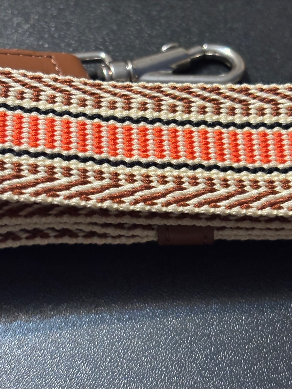 Purse Bag Strap Accessory Orange and Brown Replacement Belt Strap - Picture 14 of 17